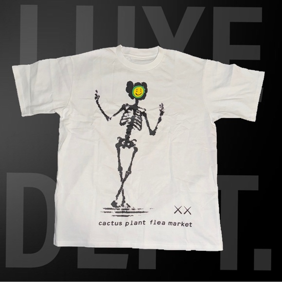 KAWS x Cactus Plant Flea Market Tシャツ white○関送無料○ KAWS x Cactus Plant Flea Market Tシャツ white○関送無料○ T